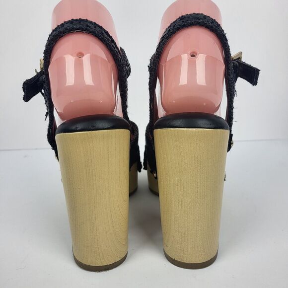 SARTO by Franco Sarto Wally Platform Sandal Wood Clog - Picture 7 of 16